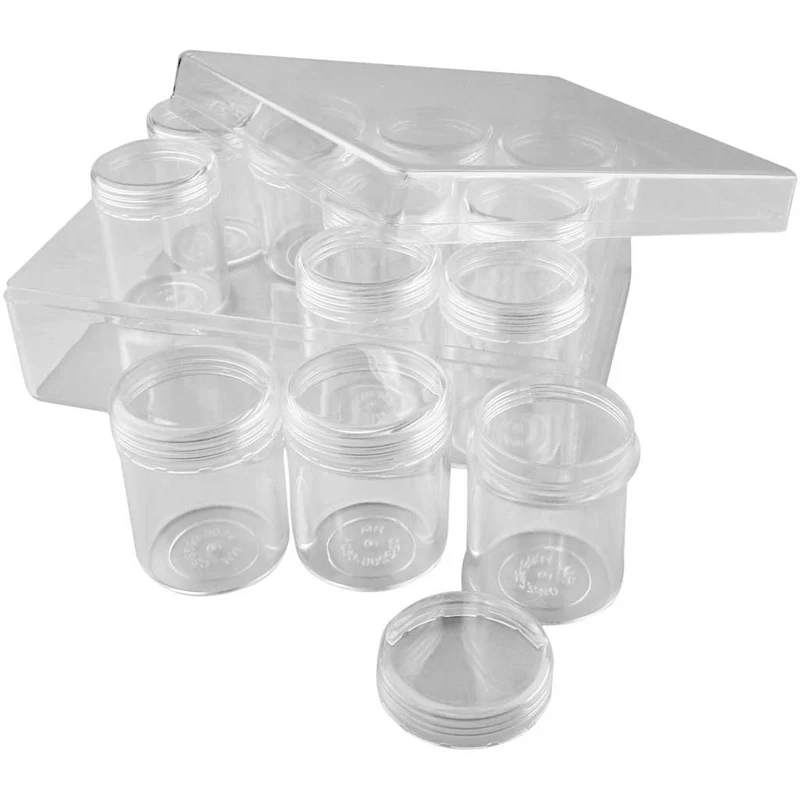 Akrylburkar, H: 47 mm, Dia. 37 mm, 35 ml, 12 st./ 1 set [HOB-13189]