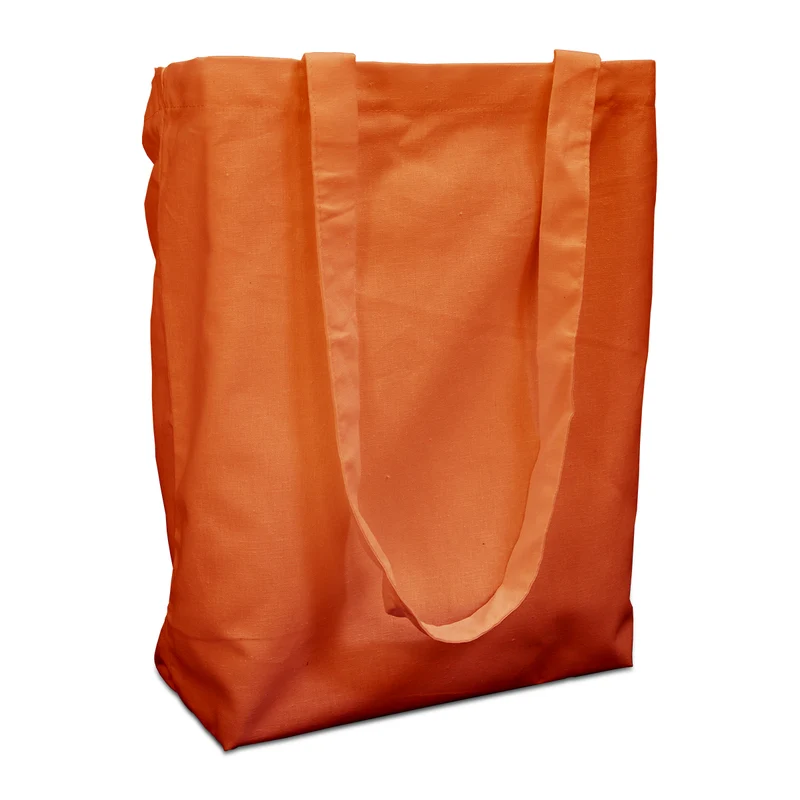 Bomullsväskor 38x42cm med handtag orange 38x42cm (250 st.) [FP-DKE023]