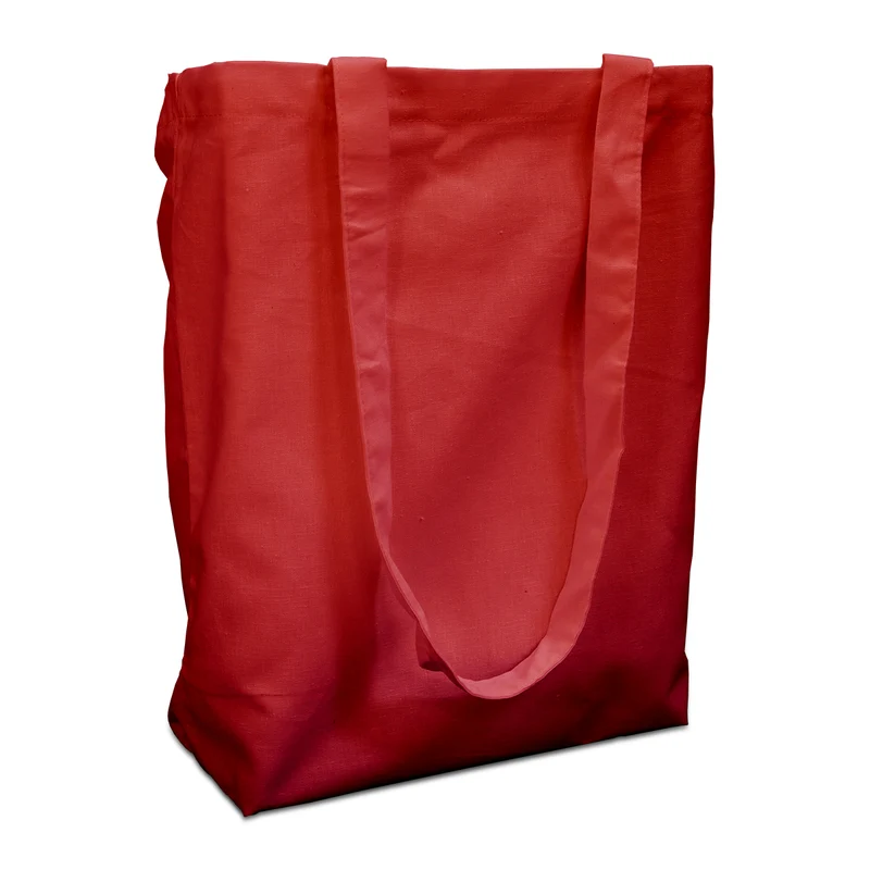 Bomullsväskor 38x42cm med handtag röd 38x42cm (250 st) [FP-DKE022]
