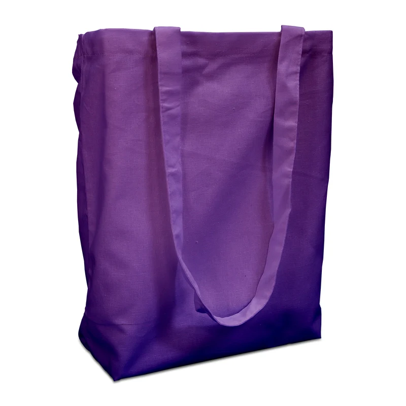 Bomullsväskor 38x42cm med handtag lila 38x42cm (250 st.) [FP-DKE014]