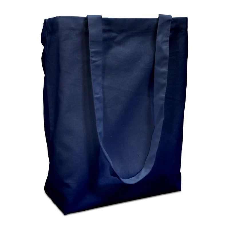 Bomullsväskor 38x42cm med handtag mörkblå 38x42cm (250 st.) [FP-DKE013]