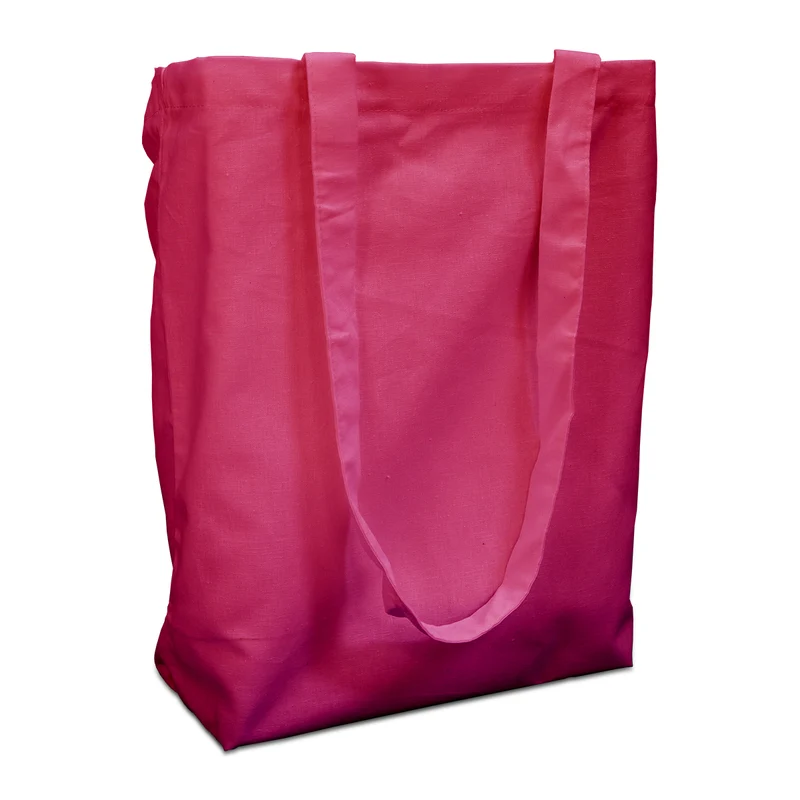 Bomullsväskor 38x42cm med handtag rosa 38x42cm (250 st.) [FP-DKE011]