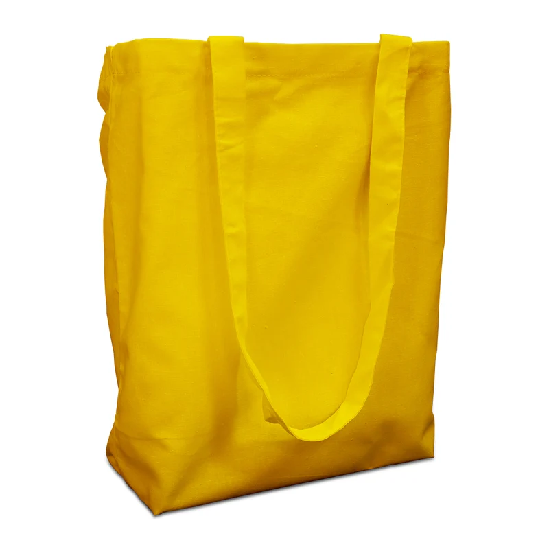 Bomullsväskor 38x42cm med handtag gul 38x42cm (250 st) [FP-DKE010]