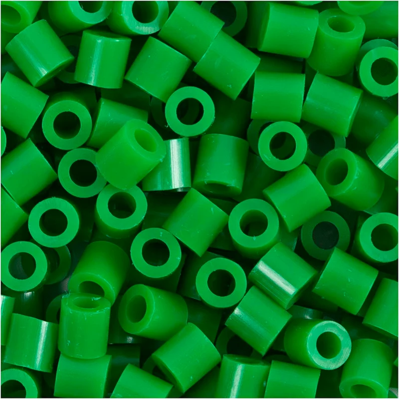 Rörpärlor, stl. 5x5 mm, Hålstl. 2,5 mm, medium, grön (32230), 6000 st./ 1 förp. [HOB-751381]