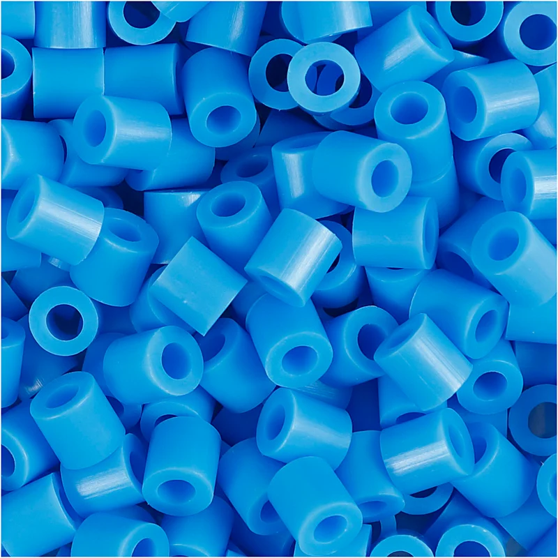Rörpärlor, stl. 5x5 mm, Hålstl. 2,5 mm, medium, blå (32238), 6000 st./ 1 förp. [HOB-751371]