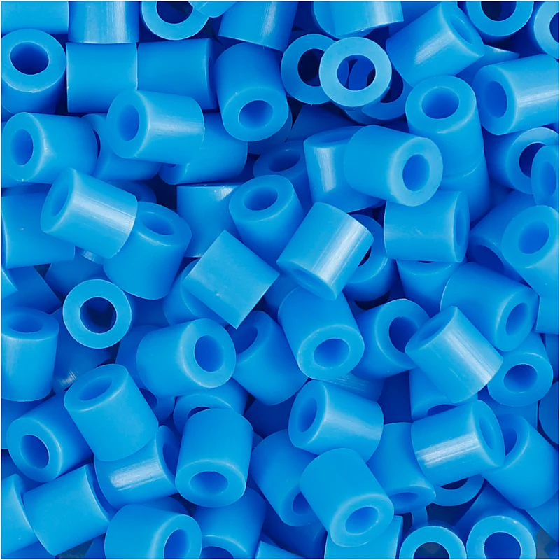 Rörpärlor, stl. 5x5 mm, Hålstl. 2,5 mm, medium, blå (32238), 1100 st./ 1 förp. [HOB-751370]