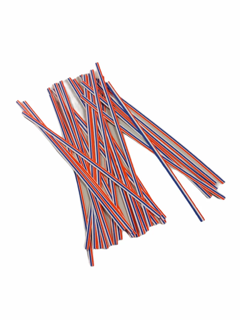 Buntband 15.2x0.4cm papper Blå Vit Röd Blandad (1.000 st) [TT6BWR]