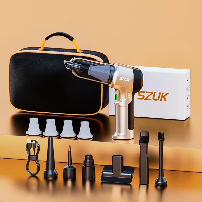 SZUK Portable Car Vacuum Cleaner – 100W, 15KPa, 3-in-1 Wireless Handheld