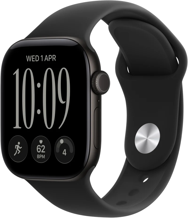 Apple Watch Series 12 GPS 42mm Black Aluminium Case Black Sport Band M/L