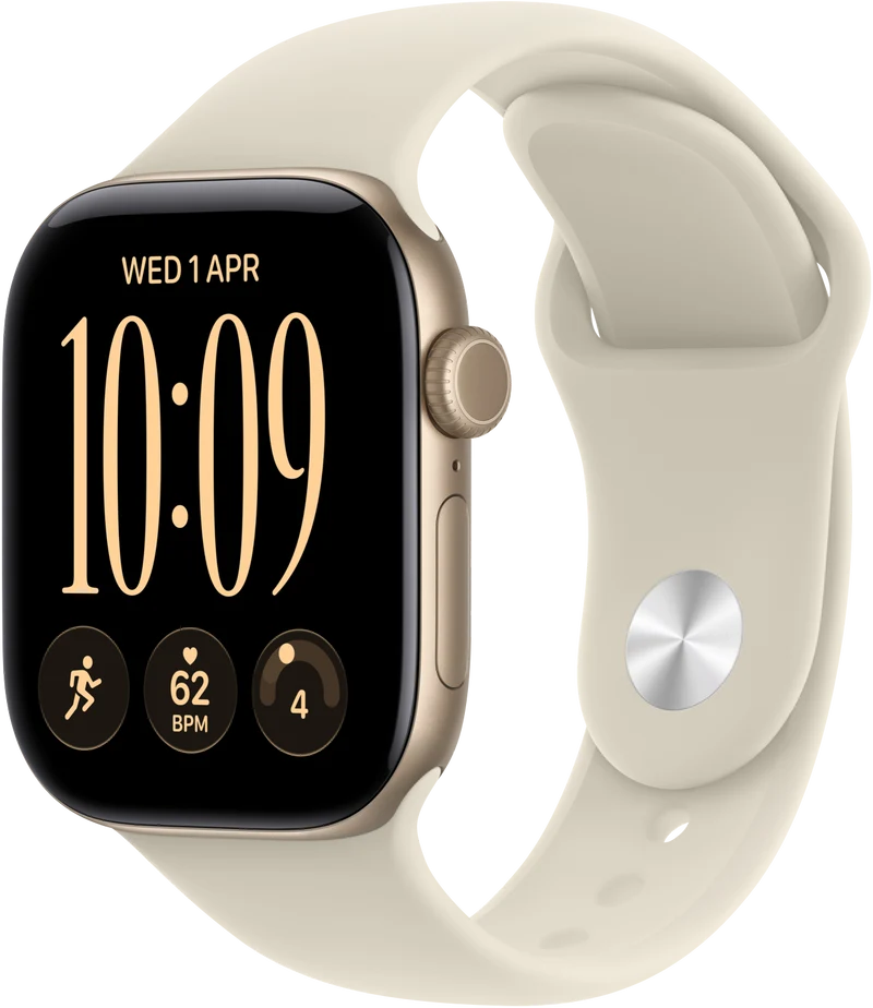 Apple Watch Series 12 GPS 42mm Light Gold Aluminium Case Sand Sport Band S/M