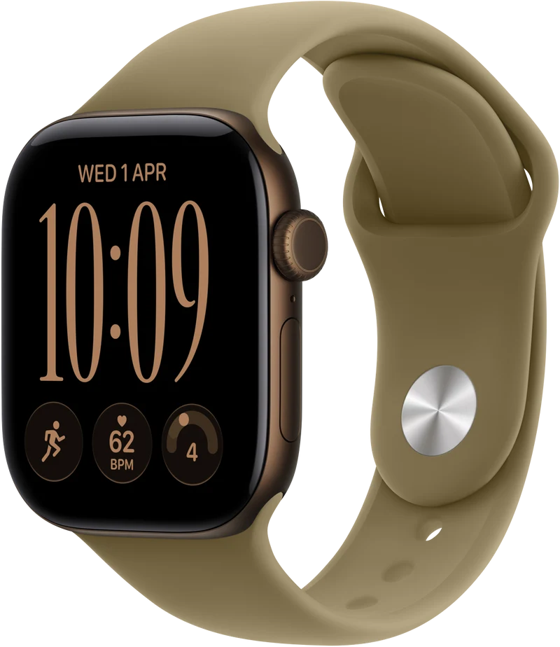 Apple Watch Series 12 GPS 42mm Dark Bronze Aluminium Case Olive Sport Band S/M