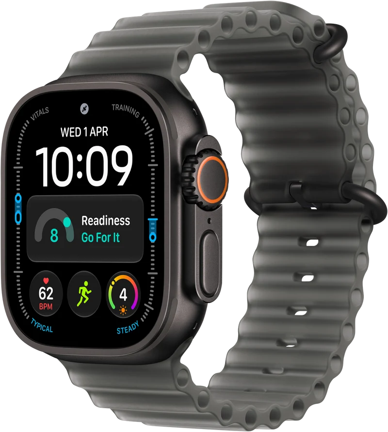 Apple Watch Ultra 4 GPS + Cellular 49mm Black Titanium Case Translucent Black Ocean Band