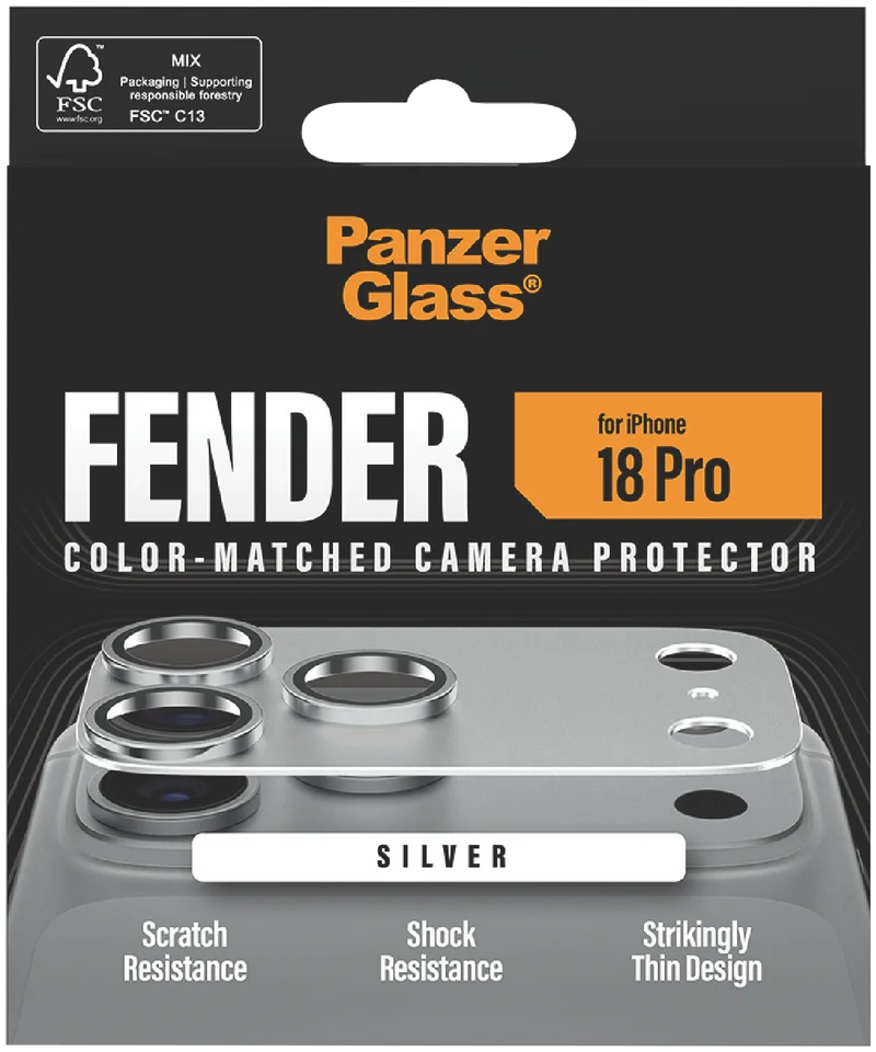 Panzer Glass Fender Camera Lens Protector iPhone 18 Pro Silver