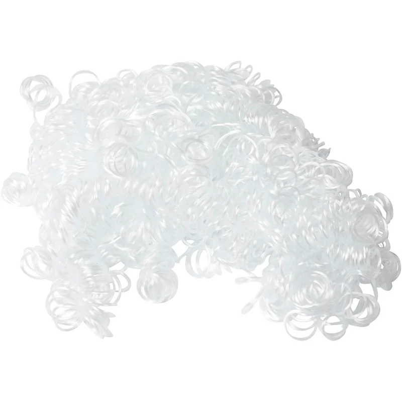 Krulligt dockhår, vit, 15 g/ 1 förp. [HOB-50050]