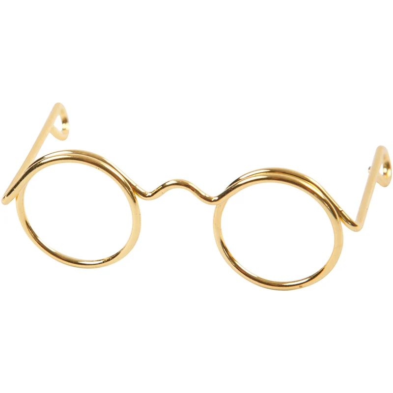 Glasögon, B: 35 mm, Hålstl. 13 mm, guld, 10 st./ 1 förp. [HOB-500331]