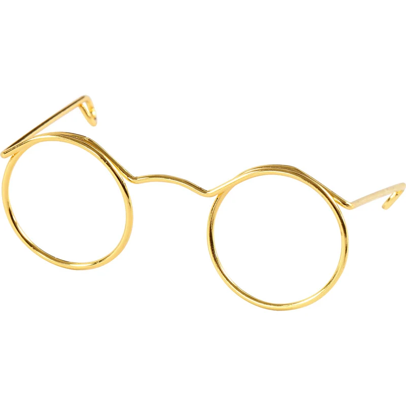 Glasögon, B: 50 mm, Hålstl. 17 mm, guld, 10 st./ 1 förp. [HOB-500321]