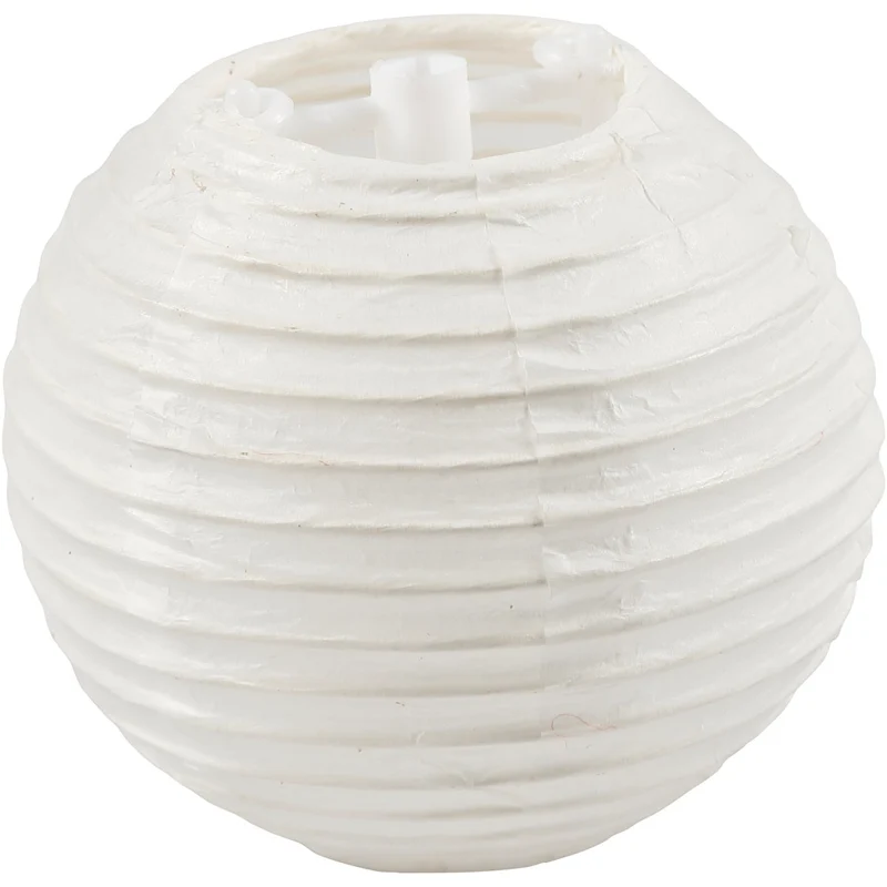 Papperslampa, Rund, Dia. 7,5 cm, vit, 10 st./ 1 förp. [HOB-50029]