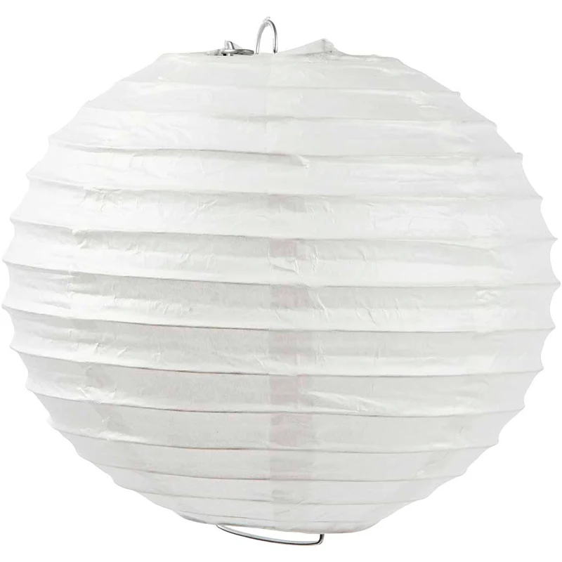 Papperslampa, Rund, Dia. 20 cm, vit, 1 st. [HOB-500280]