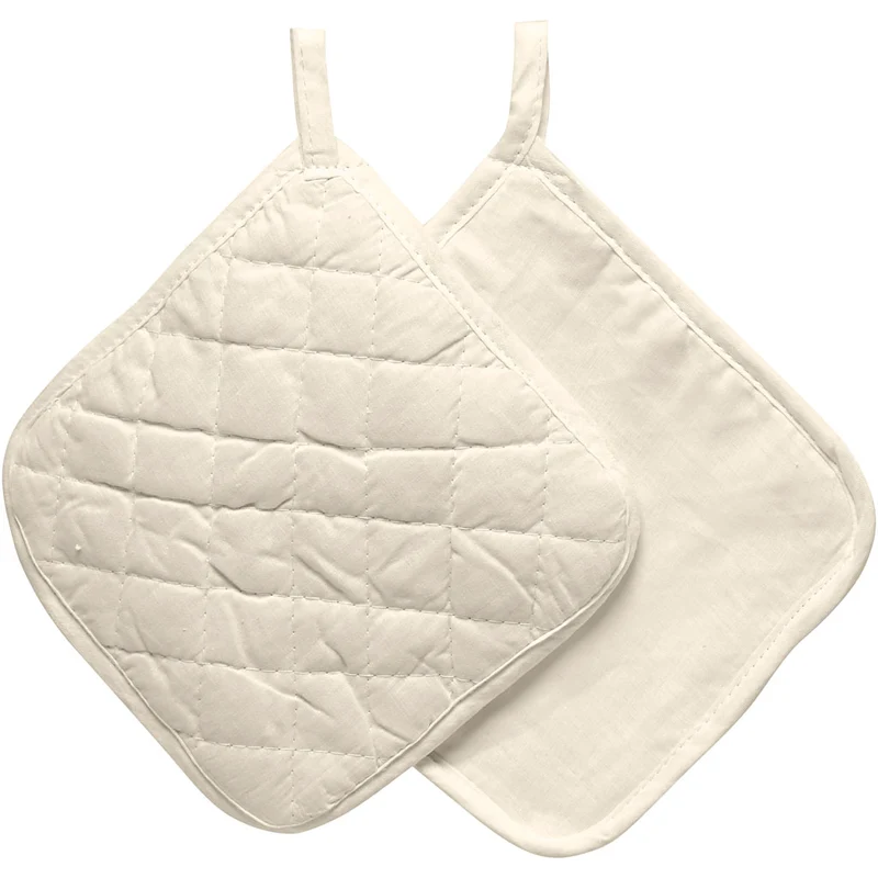 Grytlappar, stl. 20x20 cm, 115 g, ljusnatur, 4 st./ 1 förp. [HOB-499111]