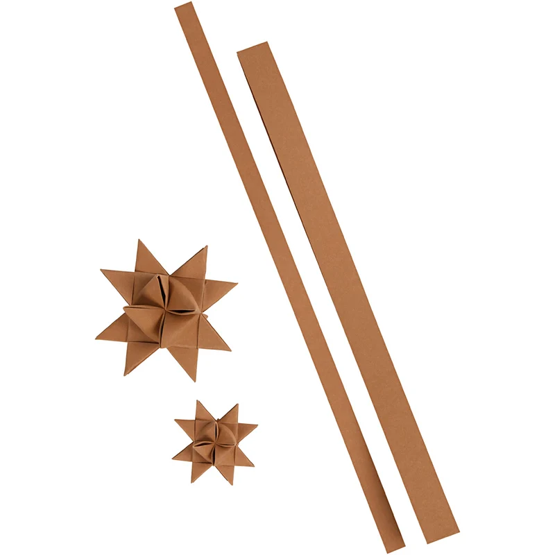 Stjärnstrimlor, L: 44+78 cm, B: 15+25 mm, 350 g, beige, 24 strimlor/ 1 förp. [HOB-498950]