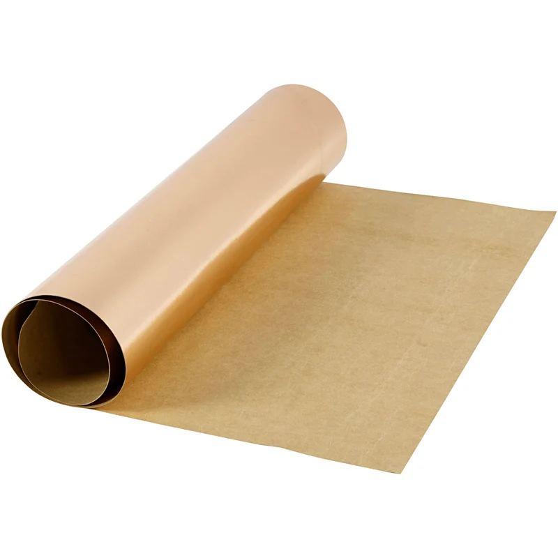Läderpapper, B: 49 cm, enfärgad,folie, 350 g, rosa guld, 1 m/ 1 rl. [HOB-498949]