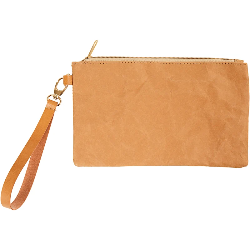 Clutch väska, H: 18 cm, L: 21 cm, 350 g, ljusbrun, 1 st. [HOB-49893]
