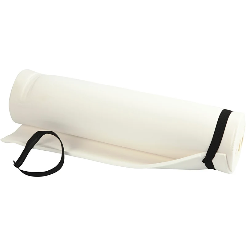 Liggunderlag, L: 180 cm, B: 50 cm, tjocklek 6 mm, vit, 1 st. [HOB-49884]