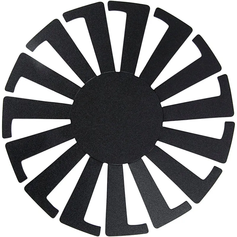 Fläta enkelt schablon, H: 8 cm, Dia. 14 cm, svart, 10 st./ 1 förp. [HOB-47451]