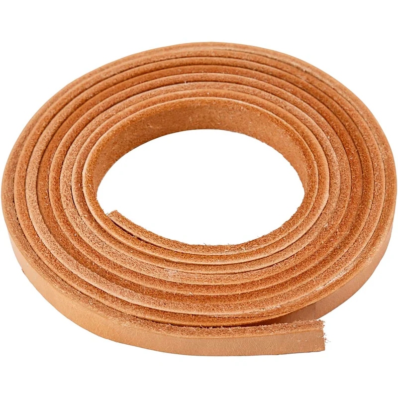 Läderband, B: 10 mm, tjocklek 3 mm, natur, 2 m/ 1 förp. [HOB-51502]