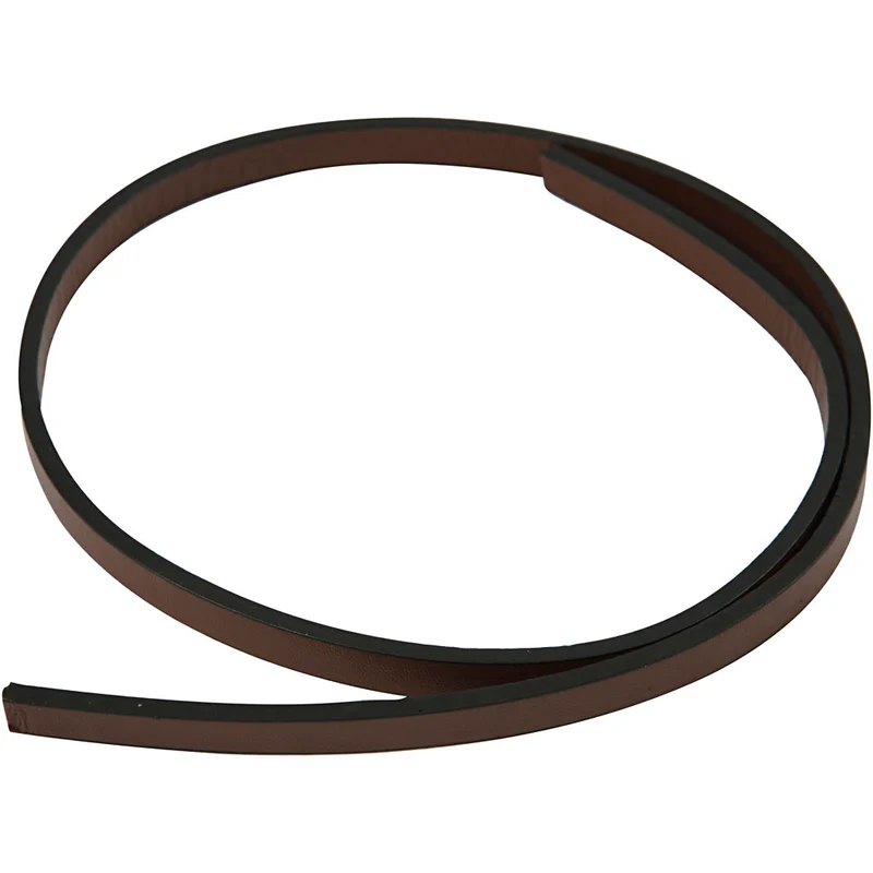 Imiterat Läderband, B: 10 mm, tjocklek 3 mm, brun, 1 m/ 1 förp. [HOB-51491]
