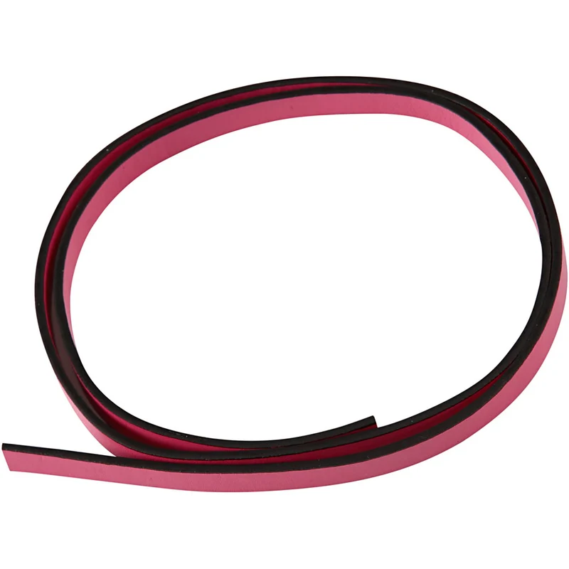 Imiterat Läderband, B: 10 mm, tjocklek 3 mm, rosa, 1 m/ 1 förp. [HOB-51483]