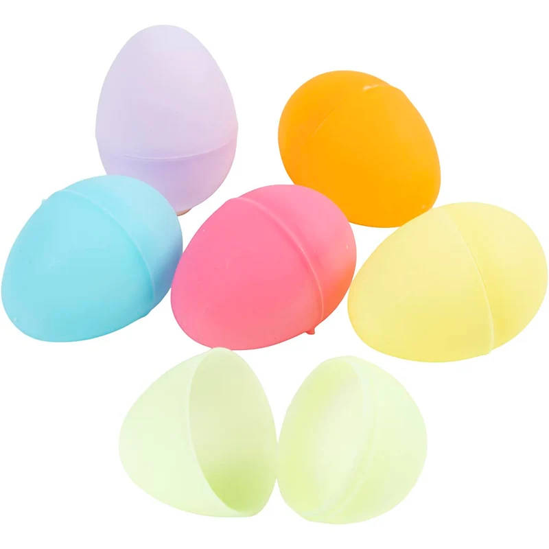 Ägg, H: 4,5 cm, Dia. 3 cm, pastellfärger, 24 st./ 1 förp. [HOB-51034]