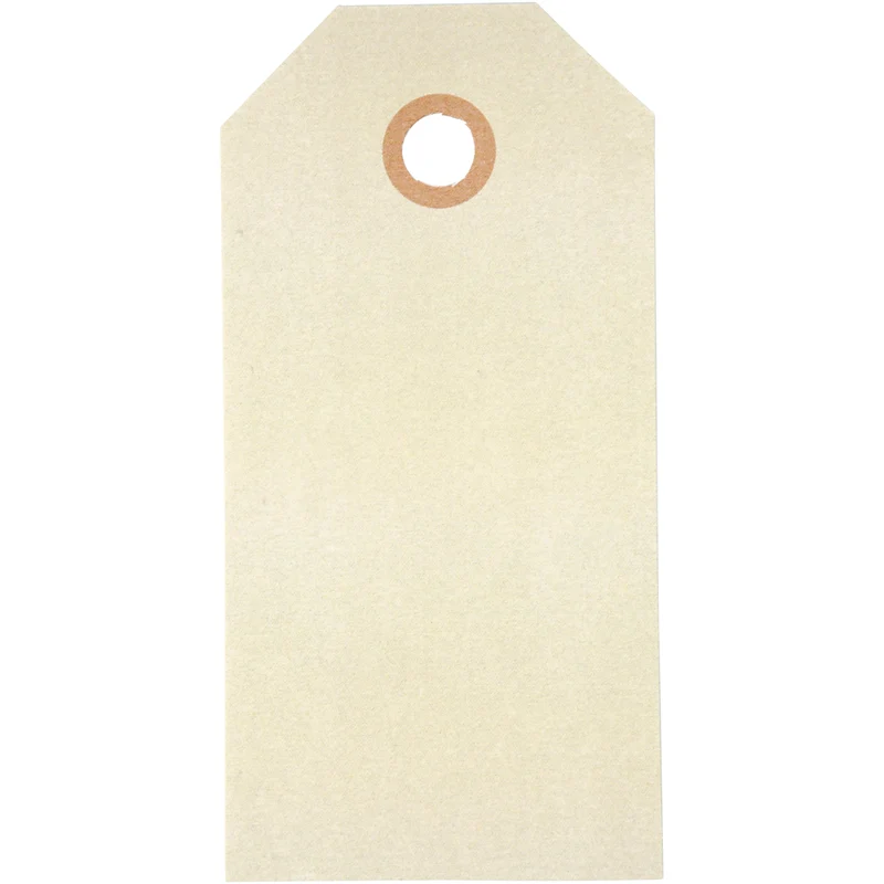 Manillamärken, stl. 5x10 cm, 250 g, cream, 20 st./ 1 förp. [HOB-510050]