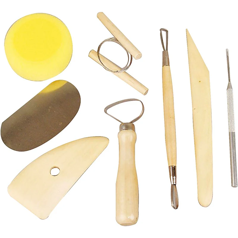 Lerslingverktyg, Rundade kanter, L: 20 cm, 6 st./ 1 förp. [HOB-10304]