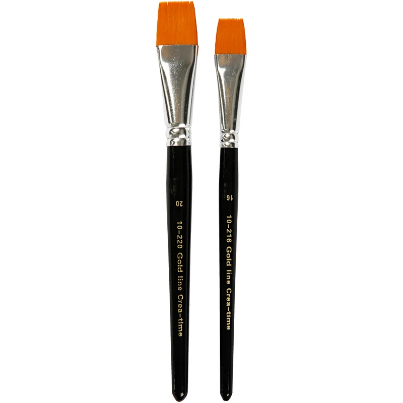 Gold Line-penslar, nr. 16+20, L: 19-20 cm, B: 17-24 mm, platta, 2 st./ 1 förp. [HOB-100268]