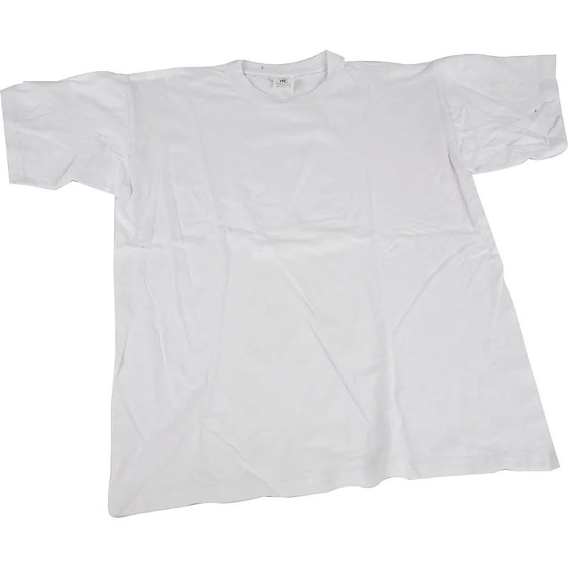 T-shirts, B: 32 cm, stl. 3-4 år, rund hals, 145 g, vit, 1 st. [HOB-47202]