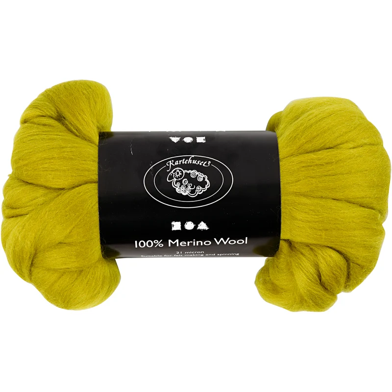 Merinoull, tjocklek 21 my, lemon, 100 g/ 1 förp. [HOB-46057]