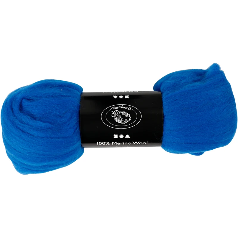 Merinoull, tjocklek 21 my, koboltblå, 100 g/ 1 förp. [HOB-46037]
