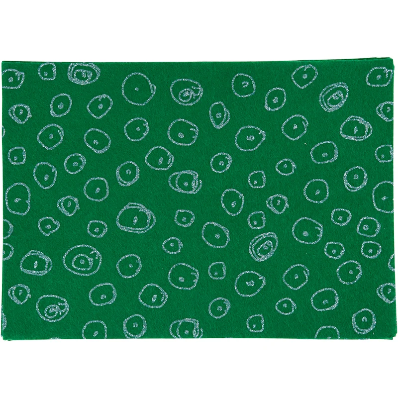 Hobbyfilt, A4, ark 210x297 mm, tjocklek 1,5-2 mm, grön, 10 ark/ 1 förp. [HOB-45391]