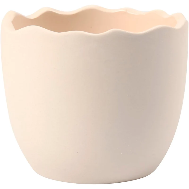 Äggskal, H: 6,3 cm, Dia. 7,5 cm, vit, 24 st./ 1 förp. [HOB-50647]