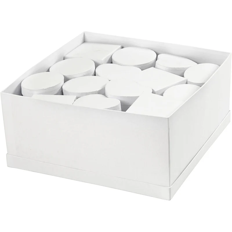 Askar, H: 5 cm, Dia. 10-12 cm, vit, 27 st./ 1 förp. [HOB-50439]