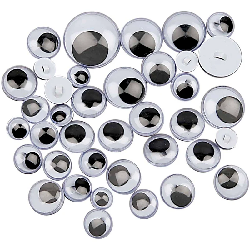 Rullögon, för påsömnad, sys på, Dia. 8-20 mm, 250 mix./ 1 förp. [HOB-50140]