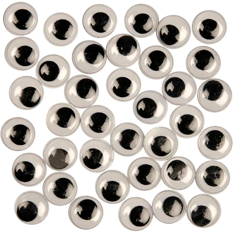 Rörliga Ögon, ej självhäftande, Dia. 12 mm, 1000 st./ 1 förp. [HOB-501121]