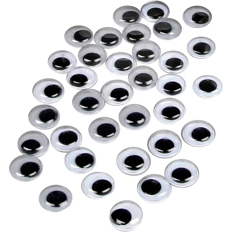 Rörliga Ögon, ej självhäftande, Dia. 10 mm, 1000 st./ 1 förp. [HOB-501101]