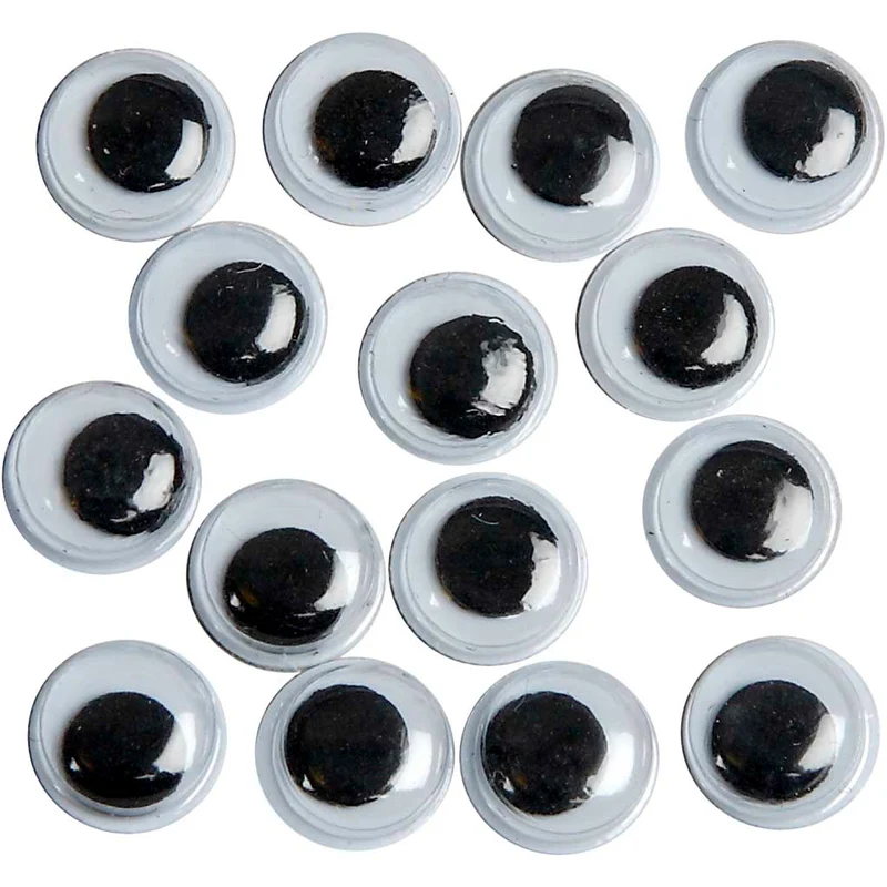Rörliga Ögon, ej självhäftande, Dia. 8 mm, 40 st./ 1 förp. [HOB-501082]