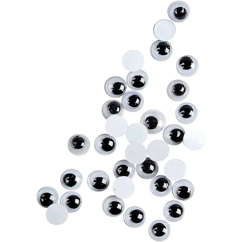 Rörliga Ögon, ej självhäftande, Dia. 6 mm, 1000 st./ 1 förp. [HOB-501061]