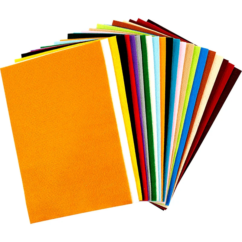 Hobbyfilt, ark 20x30 cm, tjocklek 1,5-2 mm, 180-200 g, mixade färger, 24 mix. ark/ 1 förp. [HOB-45297]