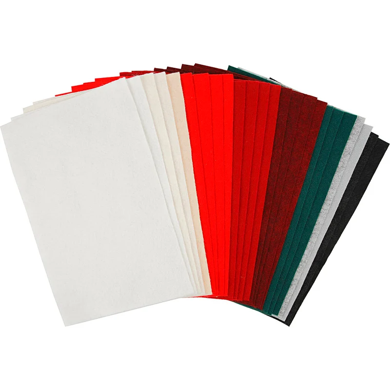 Hobbyfilt, ark 20x30 cm, tjocklek 1,5-2 mm, 180-200 g, mixade färger, 24 mix. ark/ 1 förp. [HOB-45296]