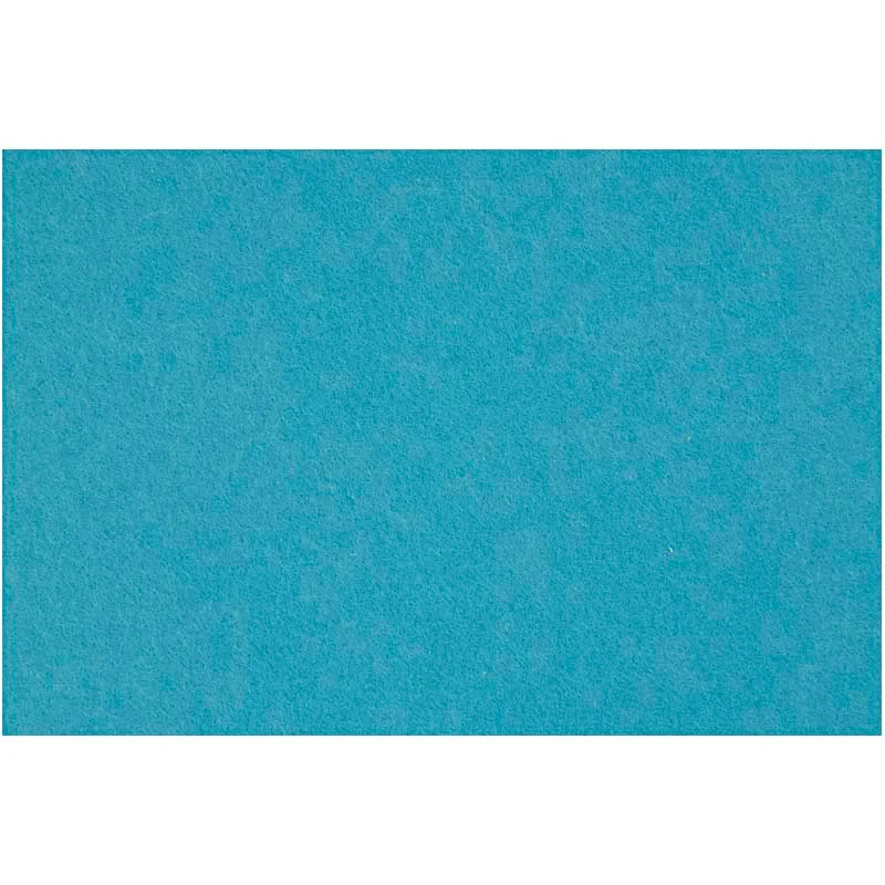 Hobbyfilt, ark 42x60 cm, tjocklek 3 mm, turkos, 1 ark [HOB-45236]