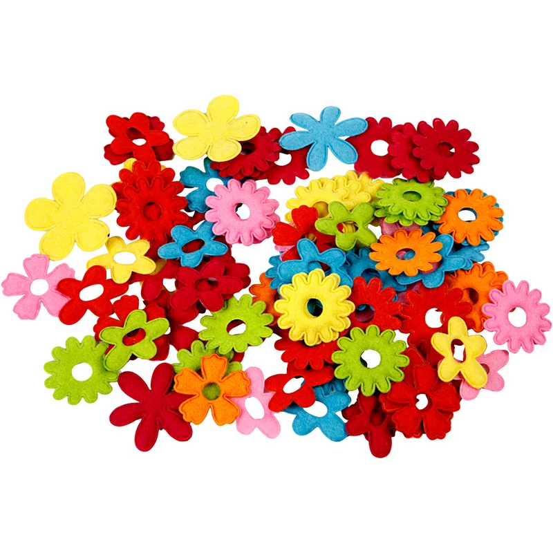 Filtblommor, stl. 35x45 mm, tjocklek 1,2 mm, 135 st./ 1 förp. [HOB-45071]